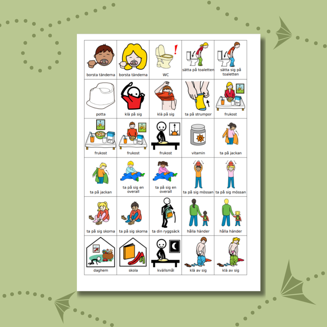 Pärmbilden för Morgon- och kvällsrutiner - bildstöd