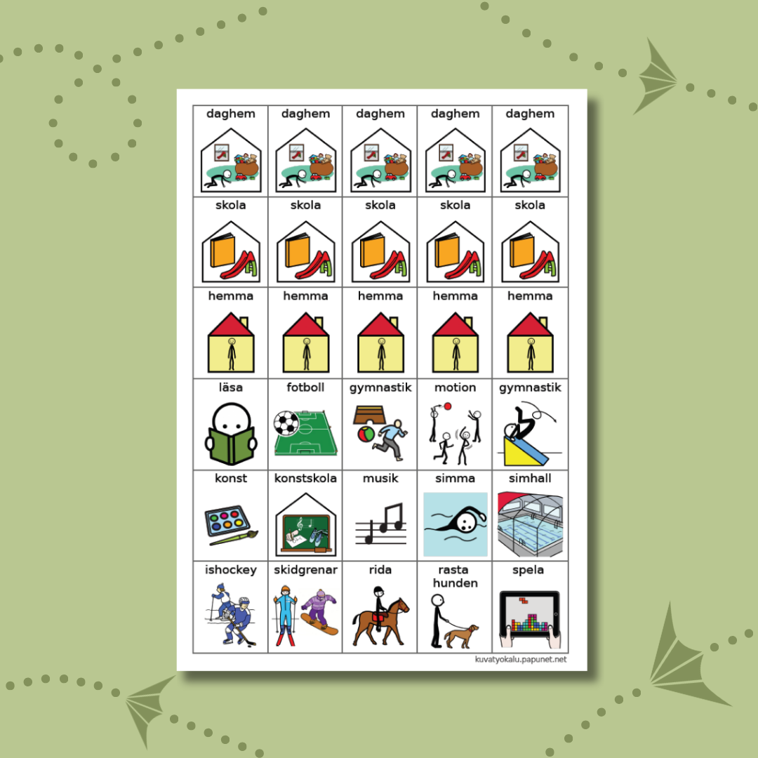 Pärmbilden för Veckoschema - bildstöd hemma