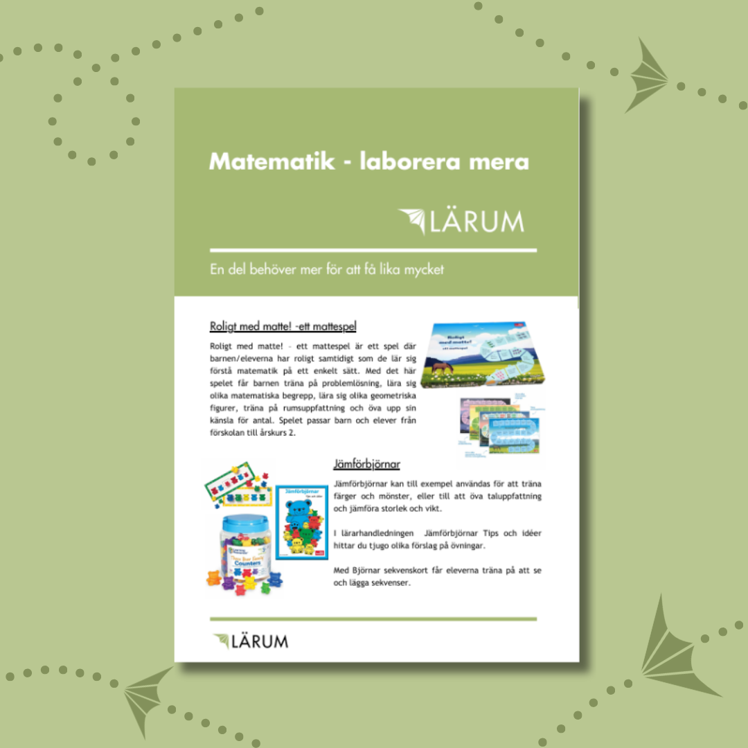 Pärmbilden för Infoblad - Matematik - laborera mera