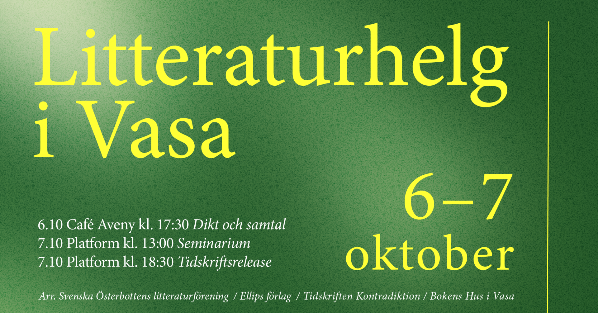 En logo för Litteraturhelgen i Vasa